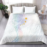 Hawaiian Tribal Tattoo and Plumeria Bedding Set Polynesian Pattern Sweet