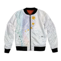 Hawaiian Tribal Tattoo and Plumeria Bomber Jacket Polynesian Pattern Sweet