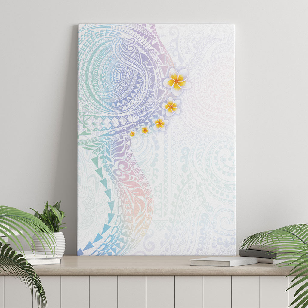 Hawaiian Tribal Tattoo and Plumeria Canvas Wall Art Polynesian Pattern Sweet