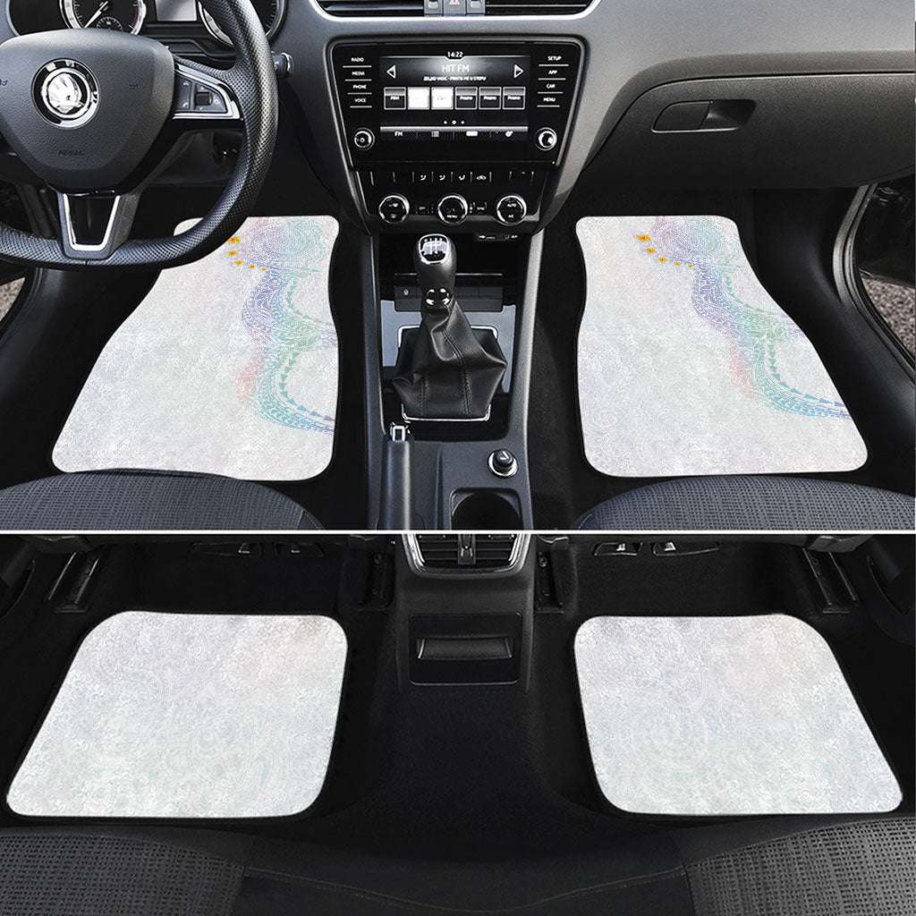 Hawaiian Tribal Tattoo and Plumeria Car Mats Polynesian Pattern Sweet