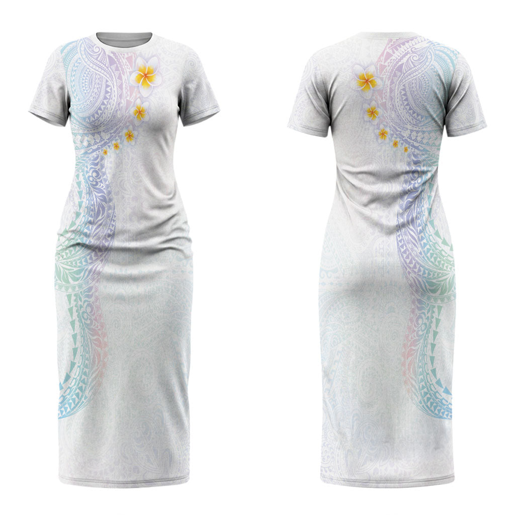Hawaiian Tribal Tattoo and Plumeria Couples Matching Short Sleeve Bodycon Dress and Long Sleeve Button Shirt Polynesian Pattern Sweet