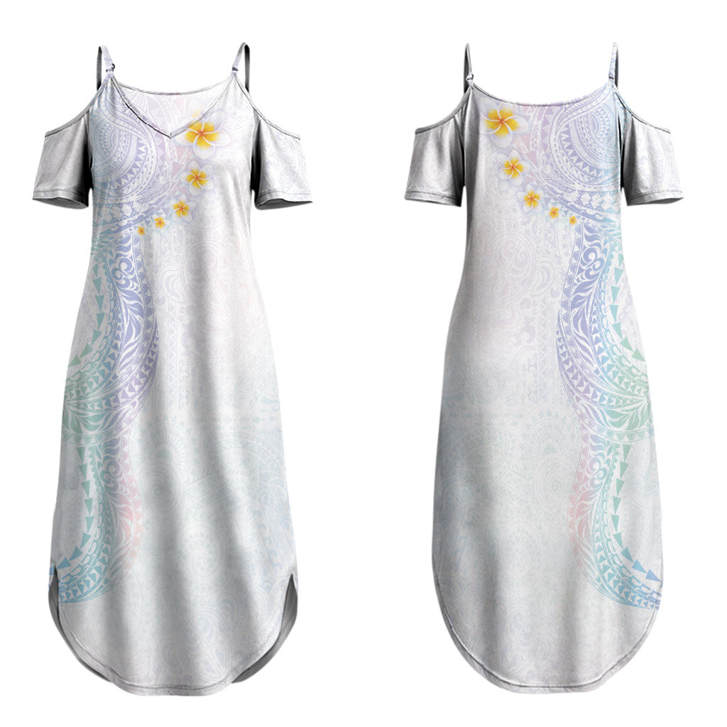 Hawaiian Tribal Tattoo and Plumeria Family Matching Summer Maxi Dress and Hawaiian Shirt Polynesian Pattern Sweet