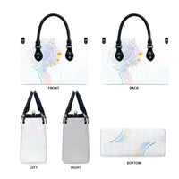 Hawaiian Tribal Tattoo and Plumeria Leather Bag Polynesian Pattern Sweet