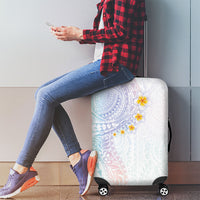 Hawaiian Tribal Tattoo and Plumeria Luggage Cover Polynesian Pattern Sweet