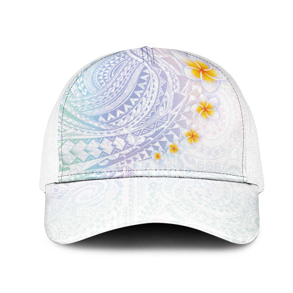 Hawaiian Tribal Tattoo and Plumeria Mesh Trucker Cap Polynesian Pattern Sweet