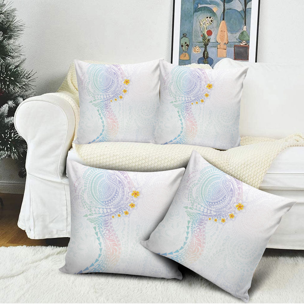 Hawaiian Tribal Tattoo and Plumeria Pillow Cover Polynesian Pattern Sweet