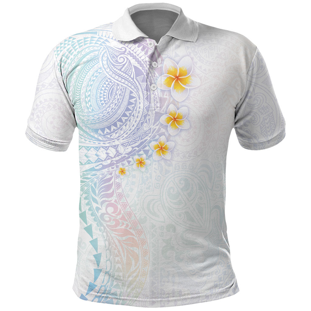 Hawaiian Tribal Tattoo and Plumeria Polo Shirt Polynesian Pattern Sweet