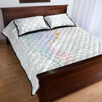 Hawaiian Tribal Tattoo and Plumeria Quilt Bed Set Polynesian Pattern Sweet