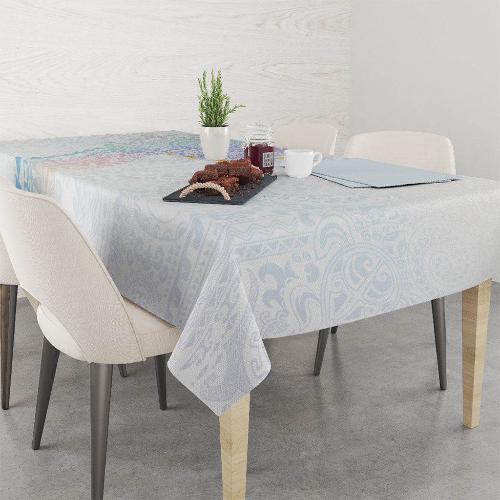 Hawaiian Tribal Tattoo and Plumeria Tablecloth Polynesian Pattern Sweet