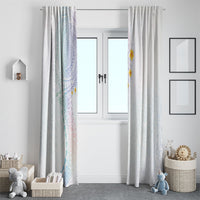 Hawaiian Tribal Tattoo and Plumeria Window Curtain Polynesian Pattern Sweet