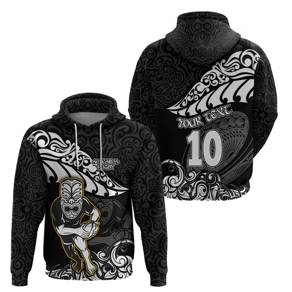 Custom New Zealand Rugby Hoodie Maori Warrior Rugby Silver Fern Tribal Pattern LT03 - Polynesian Pride