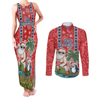 hawaii-christmas-couples-matching-tank-maxi-dress-and-long-sleeve-button-shirts-the-santa-surfing-hawaii-xmas-style