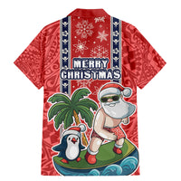 Hawaii Christmas Family Matching Mermaid Dress and Hawaiian Shirt The Santa Surfing Hawaii Xmas Style LT03 - Polynesian Pride