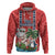 Hawaii Christmas Hoodie The Santa Surfing Hawaii Xmas Style LT03 Pullover Hoodie Red - Polynesian Pride