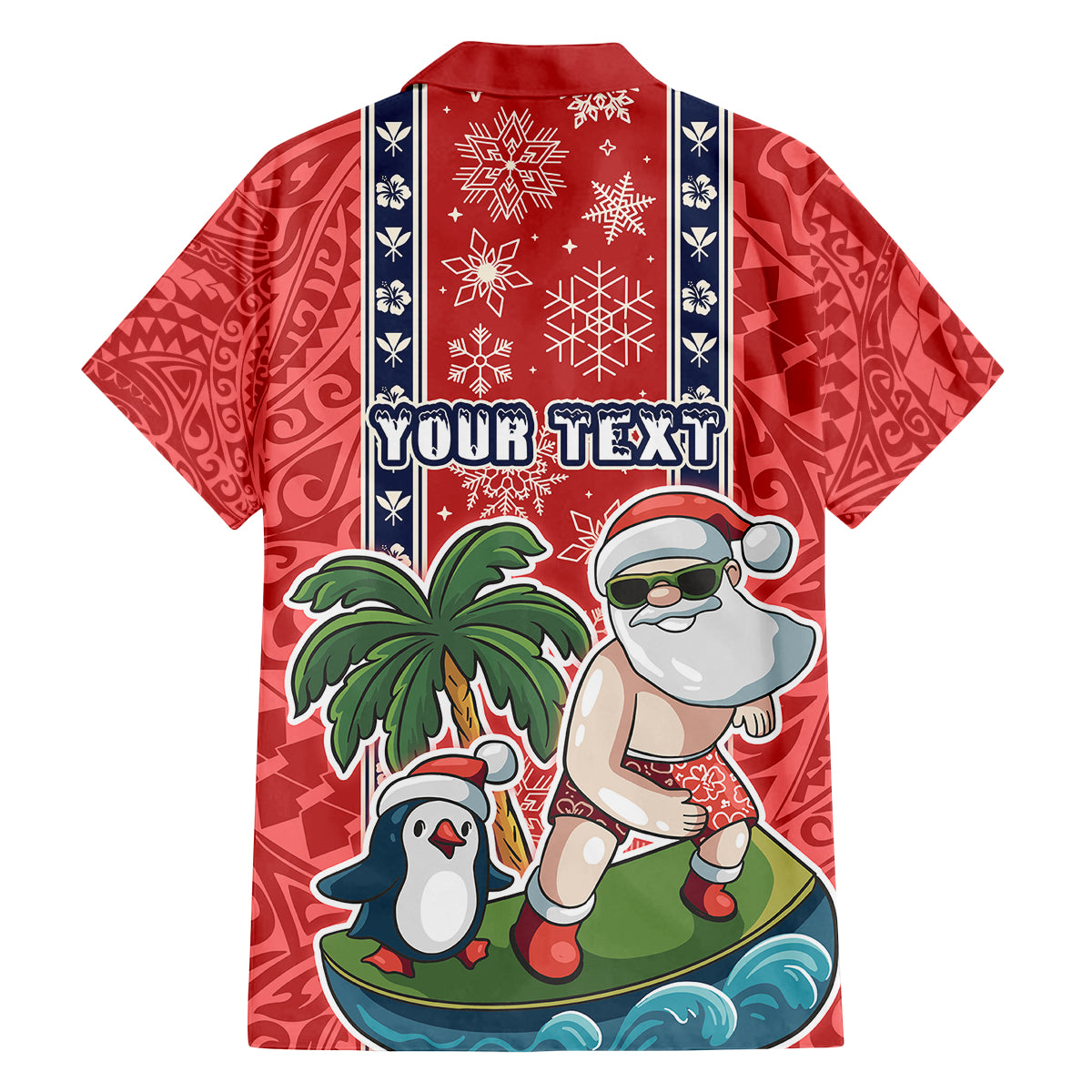 Custom Hawaii Christmas Family Matching Summer Maxi Dress and Hawaiian Shirt The Santa Surfing Hawaii Xmas Style LT03 - Polynesian Pride