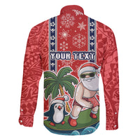 Custom Hawaii Christmas Family Matching Summer Maxi Dress and Hawaiian Shirt The Santa Surfing Hawaii Xmas Style LT03 - Polynesian Pride