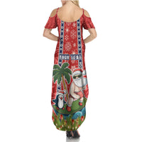 Custom Hawaii Christmas Family Matching Summer Maxi Dress and Hawaiian Shirt The Santa Surfing Hawaii Xmas Style LT03 - Polynesian Pride