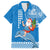 Custom Hawaii Mele Kalikimaka Hawaiian Shirt Santa Riding The DolPhin Mix Kakau Pattern Blue Style LT03 Blue - Polynesian Pride