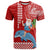 Custom Hawaii Mele Kalikimaka T Shirt Santa Riding The DolPhin Mix Kakau Pattern Red Style LT03 Red - Polynesian Pride