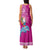 Hawaii Mele Kalikimaka Family Matching Tank Maxi Dress and Hawaiian Shirt Santa Riding The DolPhin Mix Kakau Pattern Pink Style LT03 - Polynesian Pride