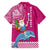 Hawaii Mele Kalikimaka Hawaiian Shirt Santa Riding The DolPhin Mix Kakau Pattern Pink Style LT03 - Polynesian Pride