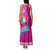 Custom Hawaii Mele Kalikimaka Family Matching Tank Maxi Dress and Hawaiian Shirt Santa Riding The DolPhin Mix Kakau Pattern Pink Style LT03 - Polynesian Pride
