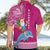 Custom Hawaii Mele Kalikimaka Hawaiian Shirt Santa Riding The DolPhin Mix Kakau Pattern Pink Style LT03 - Polynesian Pride