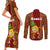 Hawaii Couples Matching Short Sleeve Bodycon Dress and Long Sleeve Button Shirt Aloha Funny Pineapple Mix Kakau Hawaiian Tribal LT03 - Polynesian Pride