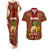 Hawaii Couples Matching Tank Maxi Dress and Hawaiian Shirt Aloha Funny Pineapple Mix Kakau Hawaiian Tribal LT03 Red - Polynesian Pride