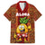 Hawaii Family Matching Puletasi Dress and Hawaiian Shirt Aloha Funny Pineapple Mix Kakau Hawaiian Tribal LT03 Dad's Shirt - Short Sleeve Red - Polynesian Pride