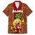 Hawaii Family Matching Short Sleeve Bodycon Dress and Hawaiian Shirt Aloha Funny Pineapple Mix Kakau Hawaiian Tribal LT03 Dad's Shirt - Short Sleeve Red - Polynesian Pride