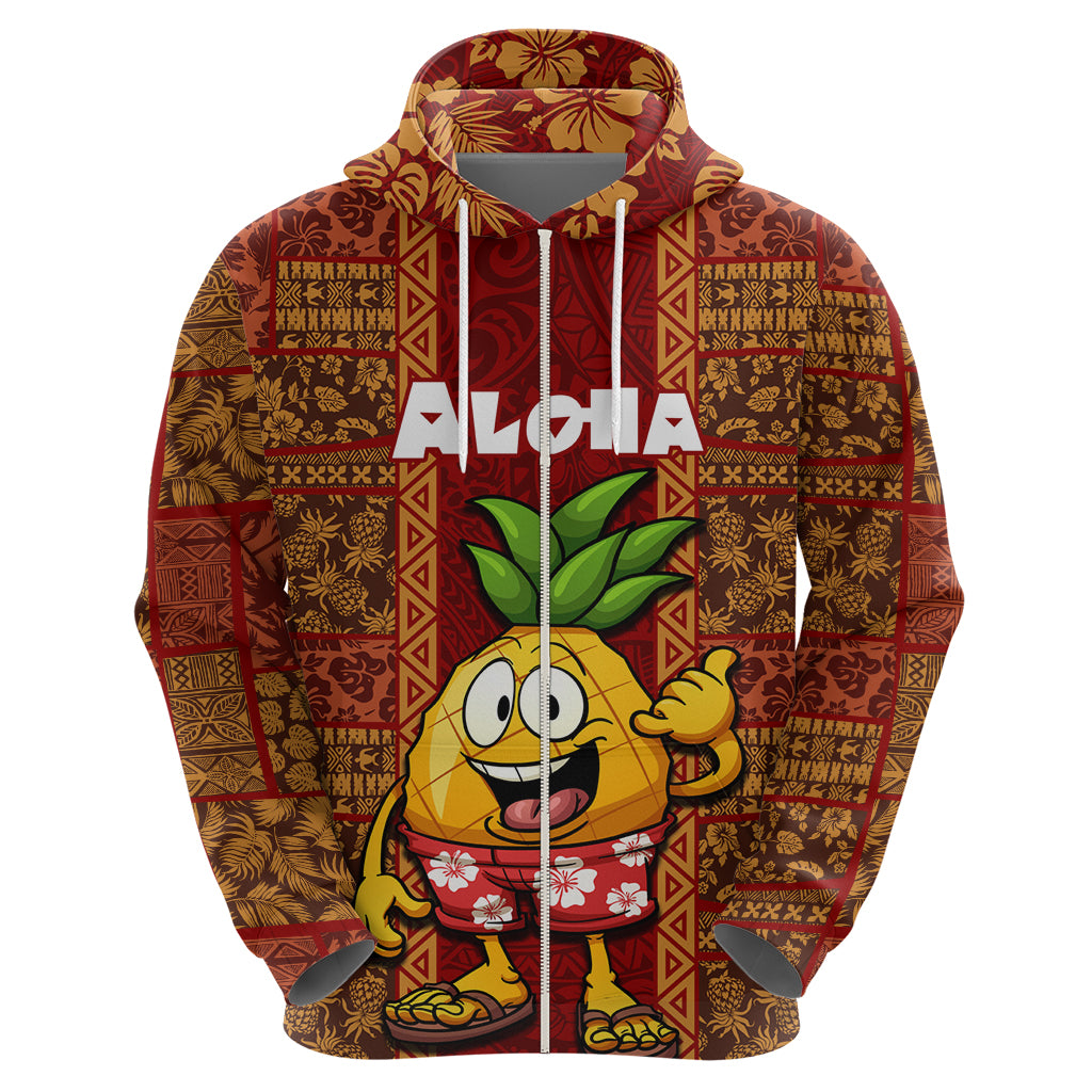 Hawaii Hoodie Aloha Funny Pineapple Mix Kakau Hawaiian Tribal LT03 - Polynesian Pride