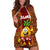 Hawaii Hoodie Dress Aloha Funny Pineapple Mix Kakau Hawaiian Tribal LT03 Red - Polynesian Pride