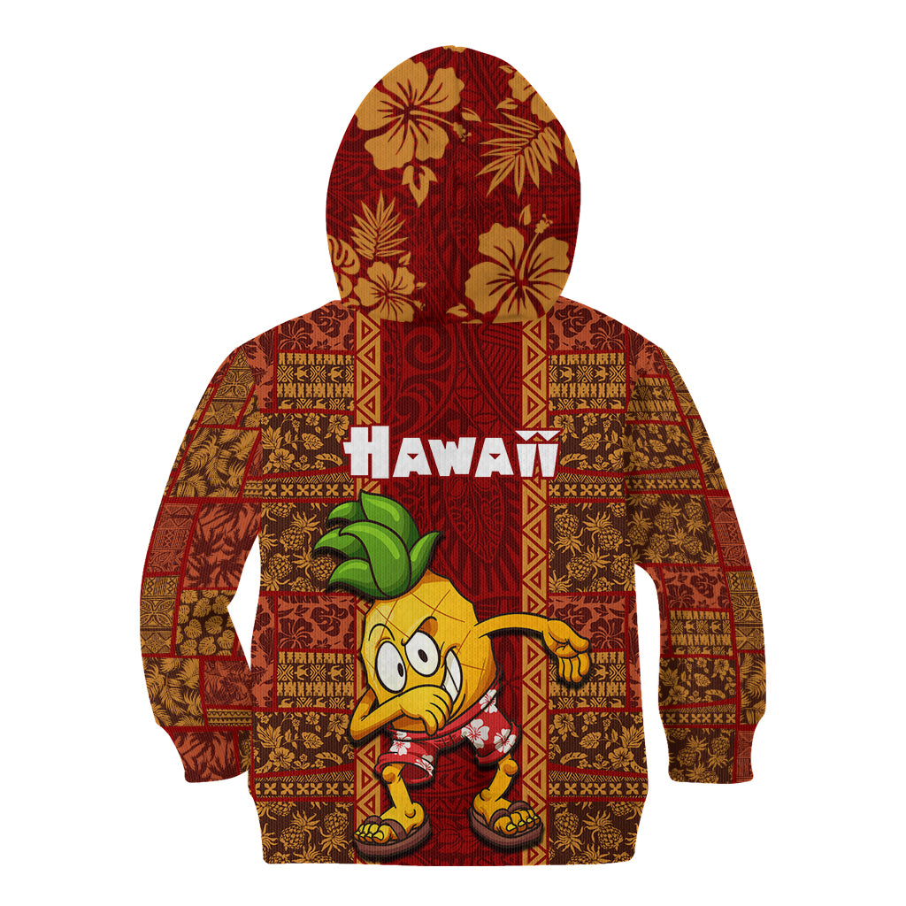 Hawaii Kid Hoodie Aloha Funny Pineapple Mix Kakau Hawaiian Tribal LT03 - Polynesian Pride