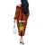 Hawaii Off The Shoulder Long Sleeve Dress Aloha Funny Pineapple Mix Kakau Hawaiian Tribal LT03 - Polynesian Pride