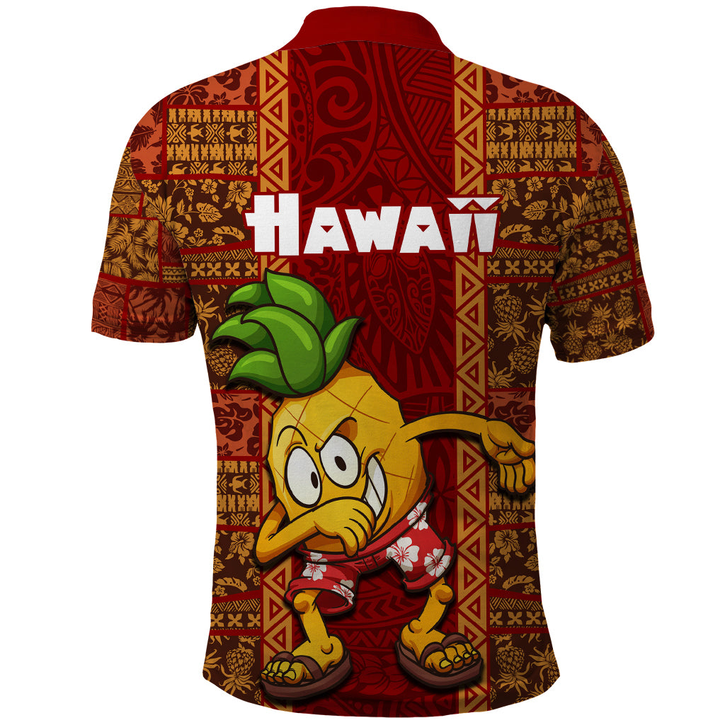 Hawaii Polo Shirt Aloha Funny Pineapple Mix Kakau Hawaiian Tribal LT03 - Polynesian Pride
