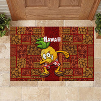 Hawaii Rubber Doormat Aloha Funny Pineapple Mix Kakau Hawaiian Tribal LT03 - Polynesian Pride