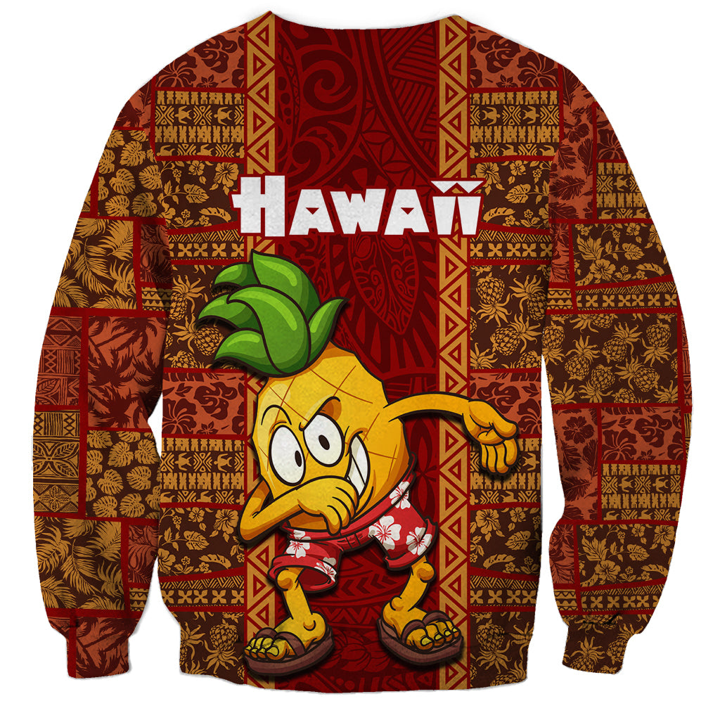 Hawaii Sweatshirt Aloha Funny Pineapple Mix Kakau Hawaiian Tribal LT03 - Polynesian Pride