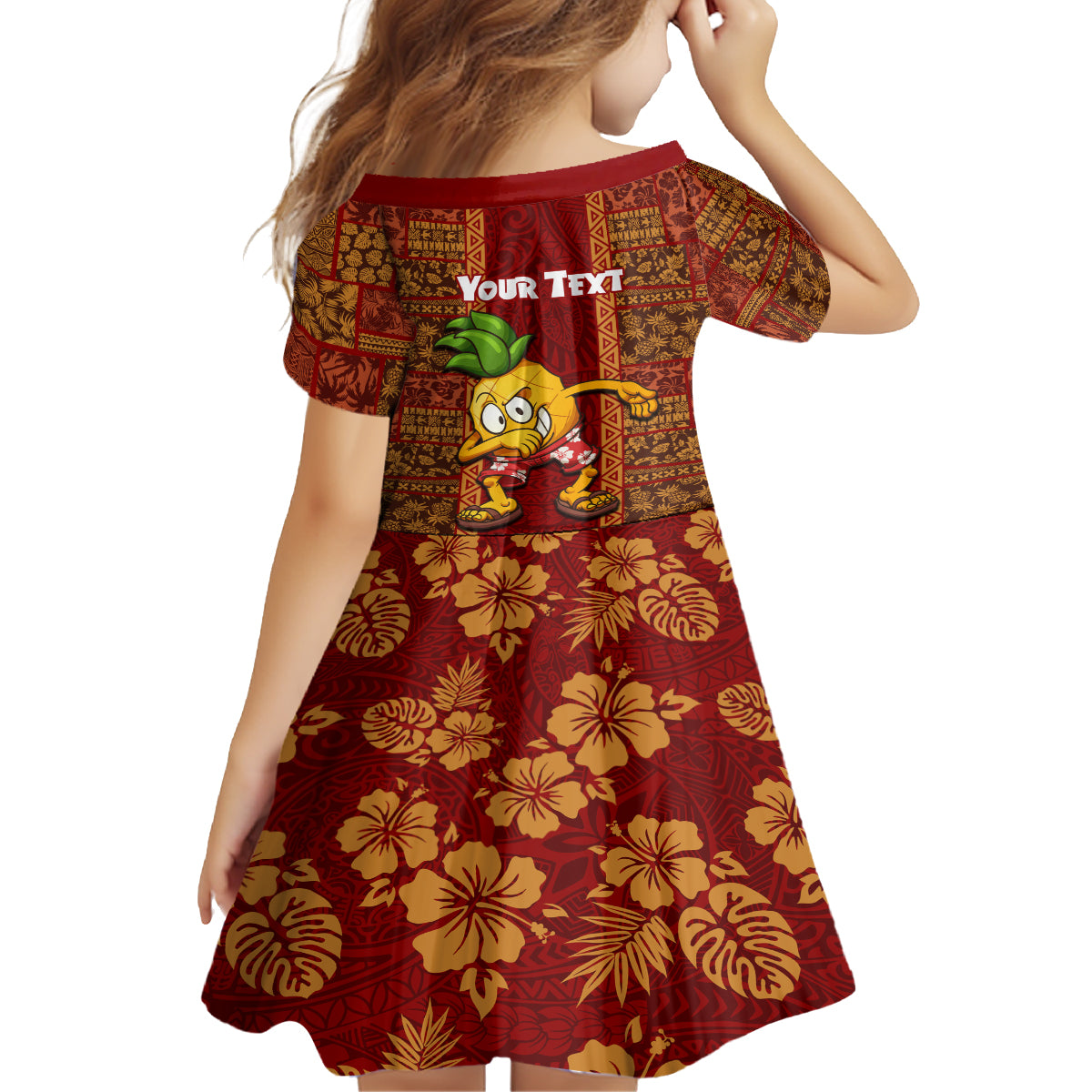 Custom Hawaii Family Matching Puletasi Dress and Hawaiian Shirt Aloha Funny Pineapple Mix Kakau Hawaiian Tribal LT03 - Polynesian Pride