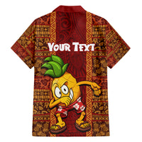 Custom Hawaii Family Matching Puletasi Dress and Hawaiian Shirt Aloha Funny Pineapple Mix Kakau Hawaiian Tribal LT03 - Polynesian Pride