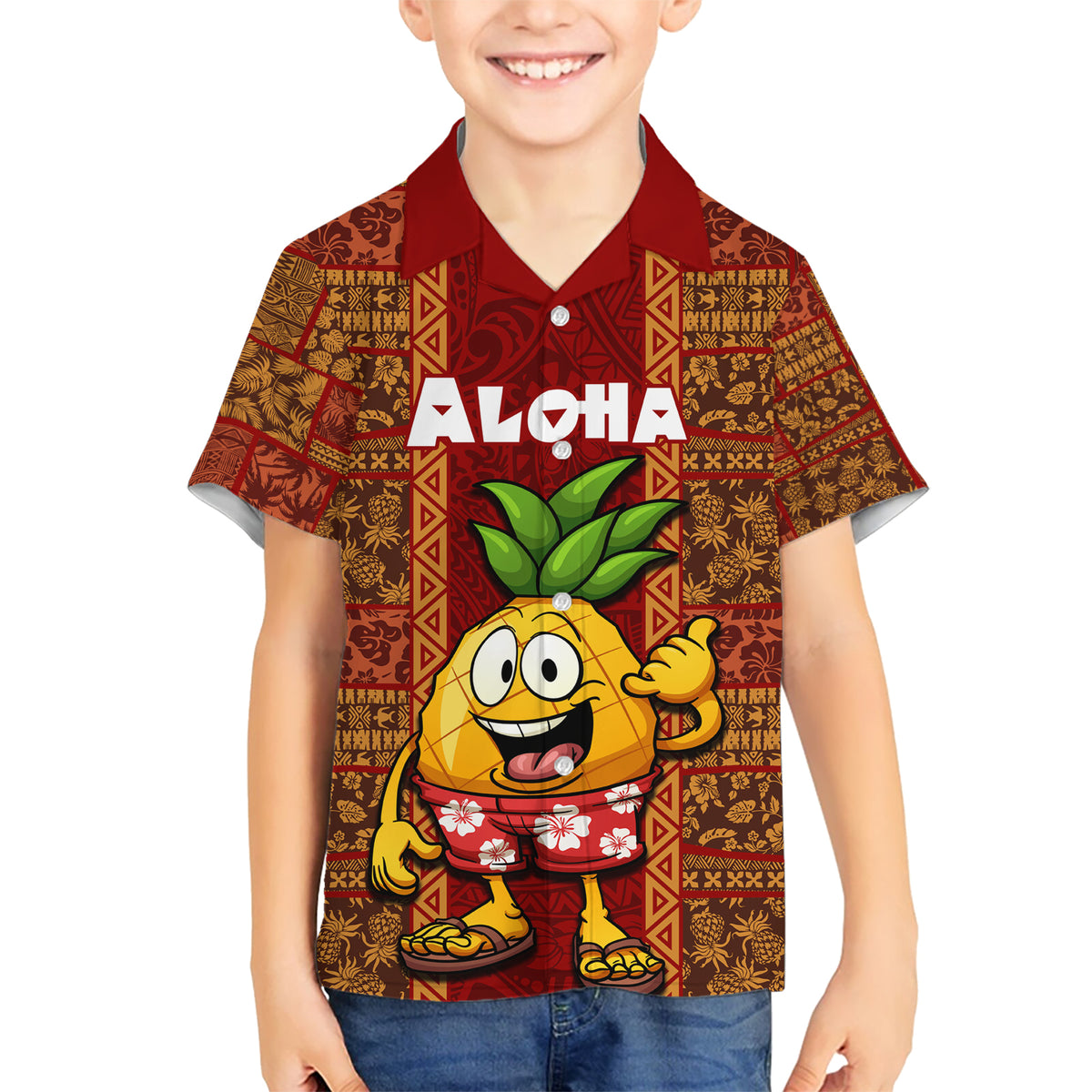 Custom Hawaii Hawaiian Shirt Aloha Funny Pineapple Mix Kakau Hawaiian Tribal LT03 - Polynesian Pride