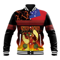 Samoan Siva Afi Baseball Jacket Tribal Performers of Samoan Fire Knife Dancing