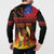 Samoan Siva Afi Button Sweatshirt Tribal Performers of Samoan Fire Knife Dancing