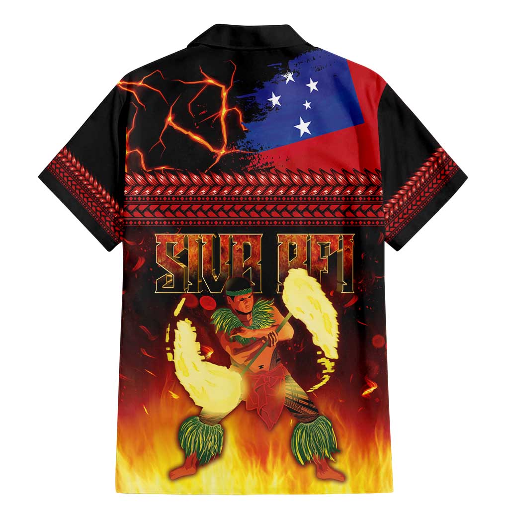 Samoan Siva Afi Family Matching Mermaid Dress and Hawaiian Shirt Tribal Performers of Samoan Fire Knife Dancing