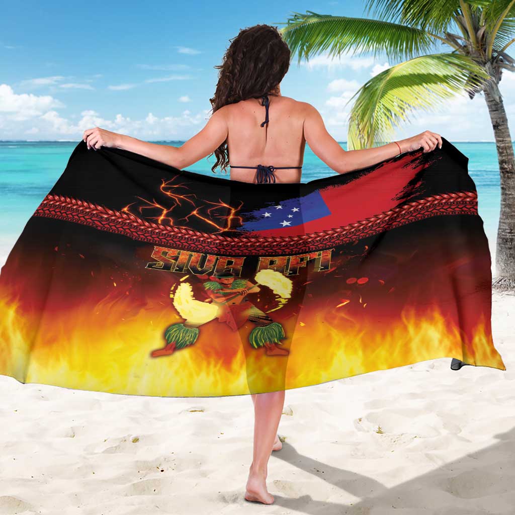 Samoan Siva Afi Sarong Tribal Performers of Samoan Fire Knife Dancing