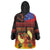 Samoan Siva Afi Wearable Blanket Hoodie Tribal Performers of Samoan Fire Knife Dancing