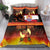 Tahitian Siva Afi Bedding Set Tribal Performers of Tahitian Fire Knife Dancing