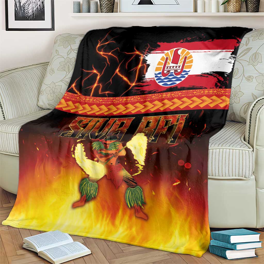 Tahitian Siva Afi Blanket Tribal Performers of Tahitian Fire Knife Dancing LT03 - Polynesian Pride