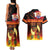 Tahitian Siva Afi Couples Matching Tank Maxi Dress and Hawaiian Shirt Tribal Performers of Tahitian Fire Knife Dancing