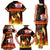 Tahitian Siva Afi Family Matching Tank Maxi Dress and Hawaiian Shirt Tribal Performers of Tahitian Fire Knife Dancing